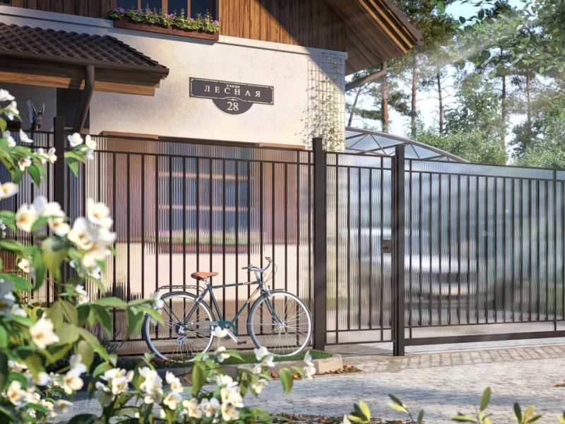 Заборы из поликарбоната (фото)